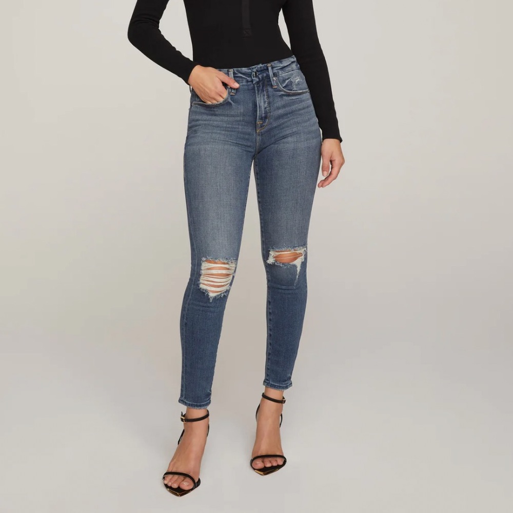 Good American Distressed Skinny Jeans